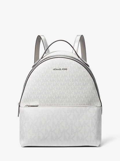 Sheila Medium Logo Backpack Silver Silver