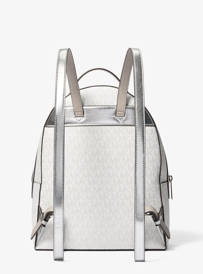 Sheila Medium Logo Backpack Silver Silver