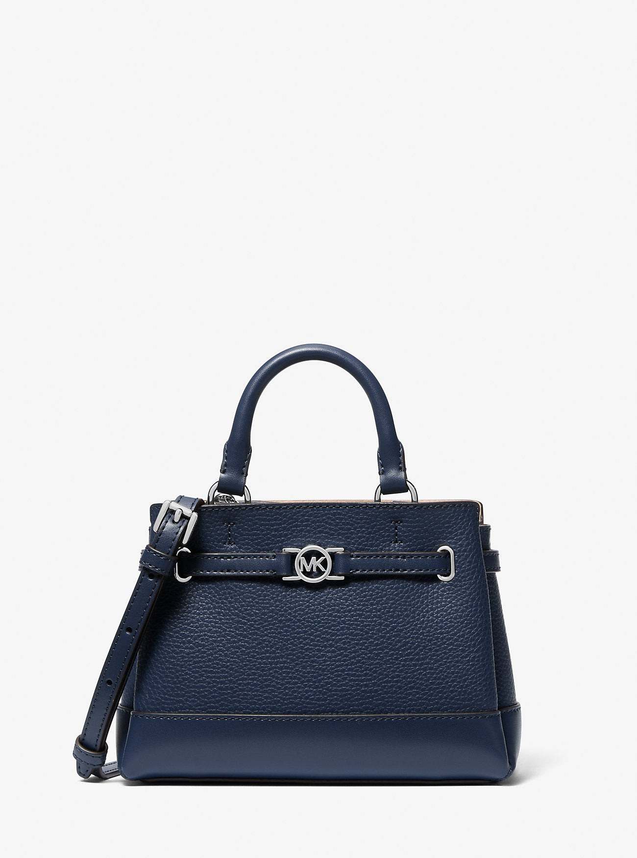 Reed Extra-Small Pebbled Leather Satchel Navy Navy