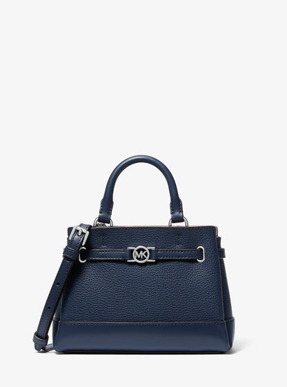 Reed Extra-Small Pebbled Leather Satchel Navy Navy