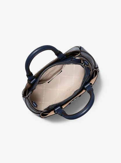 Reed Extra-Small Pebbled Leather Satchel Navy Navy