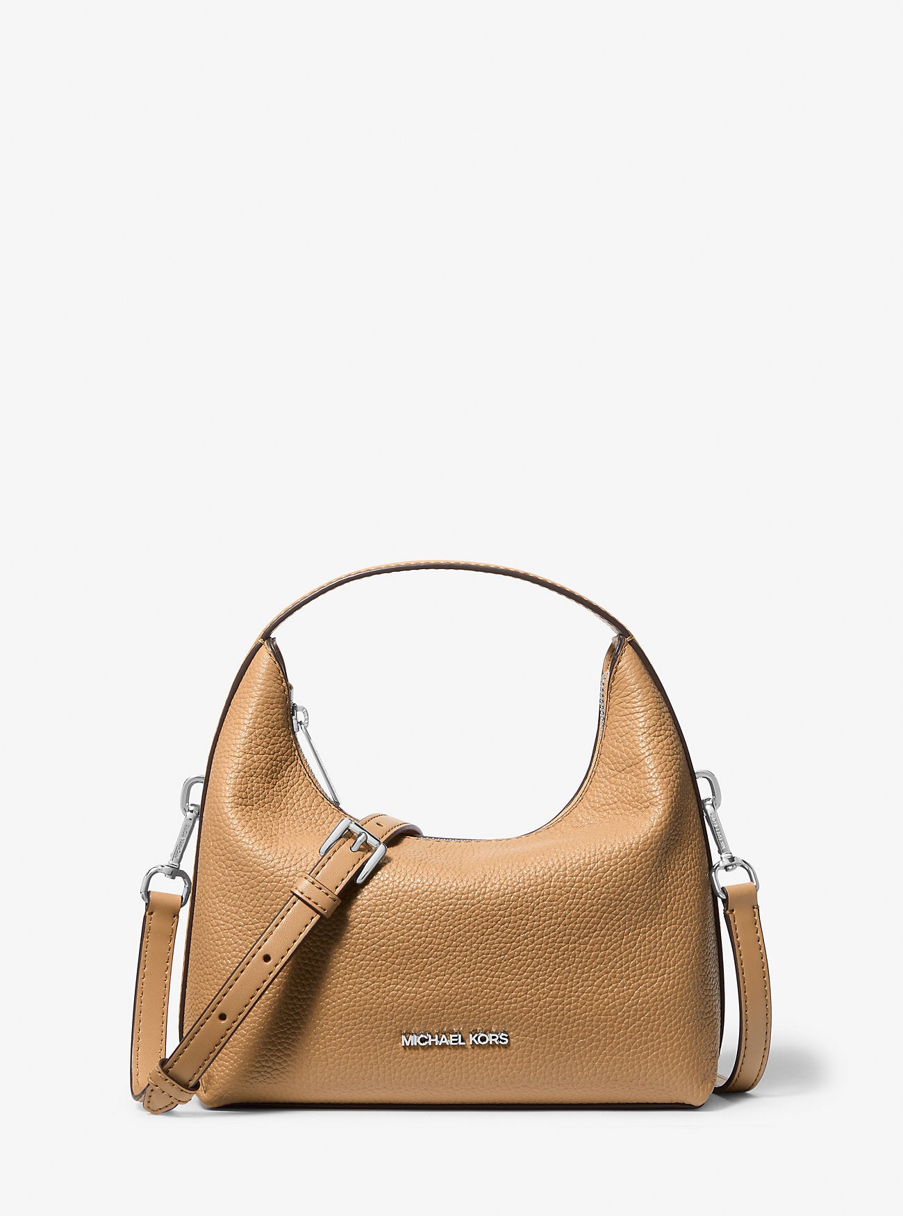 Ember Small Pebbled Leather Messenger Bag Peanut Peanut