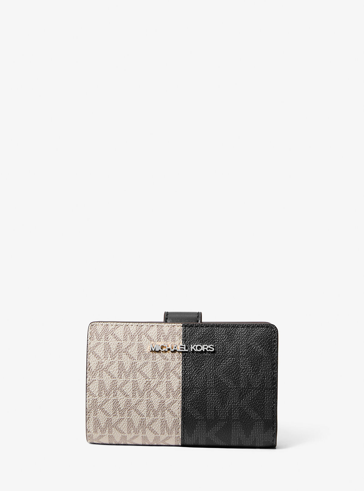 Jet Set Medium Two-Tone Logo Wallet Black Combo Black Combo