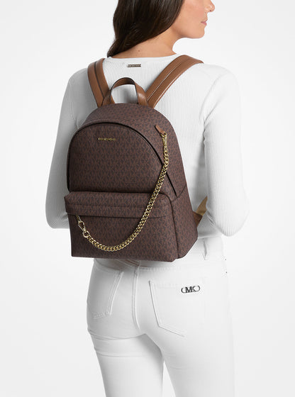Slater Medium Signature Logo Backpack Brown Brown