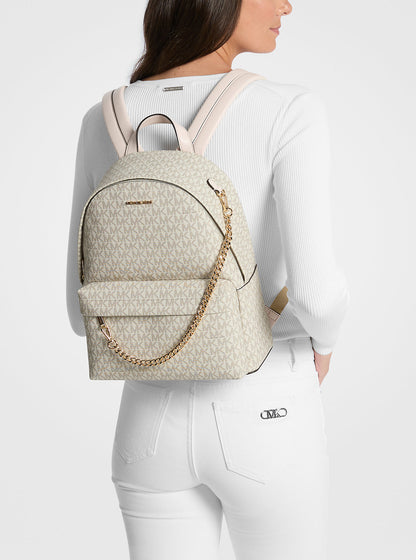 Slater Medium Signature Logo Backpack Lt Crm Multi Lt Crm Multi