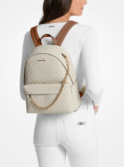 Slater Medium Signature Logo Backpack Lt Crm Multi Lt Crm Multi