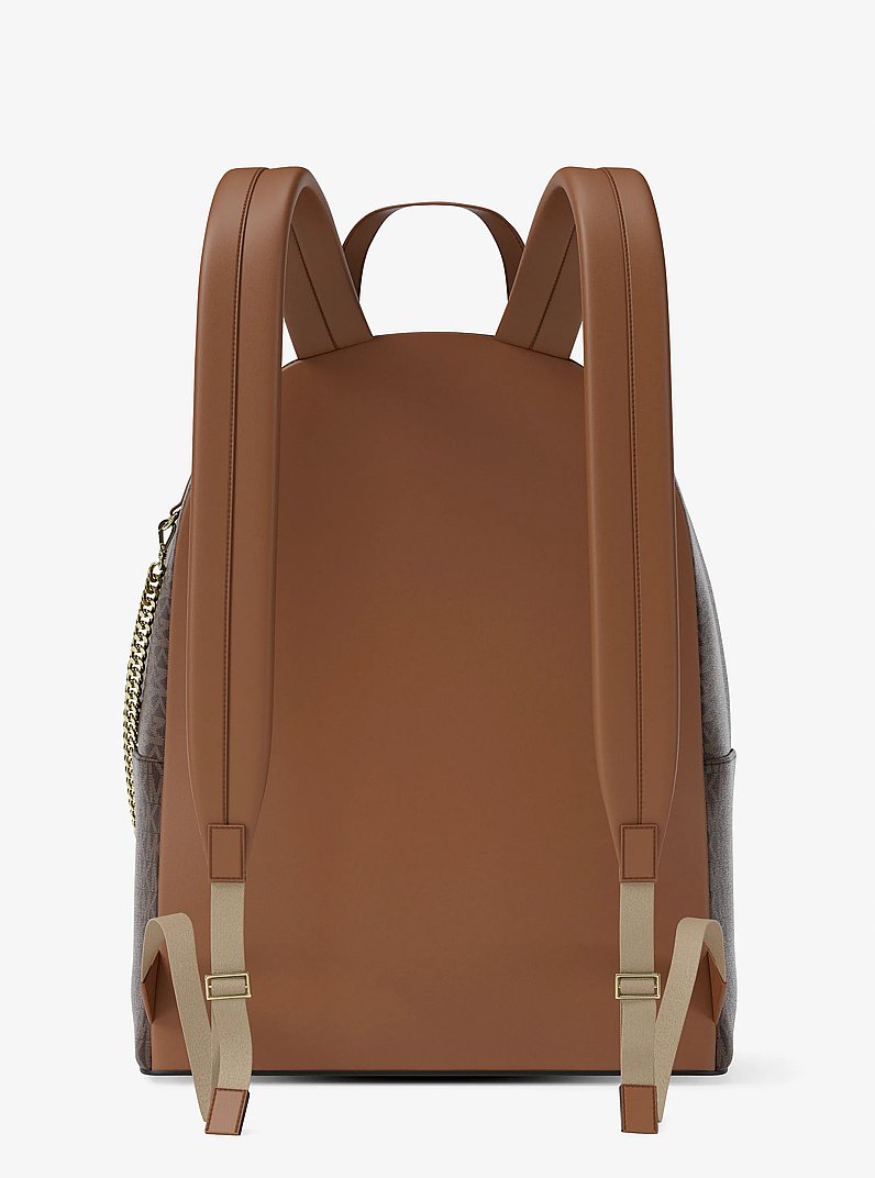Michael Kors Slater Large Signature Logo Backpack Brown – Kicks
