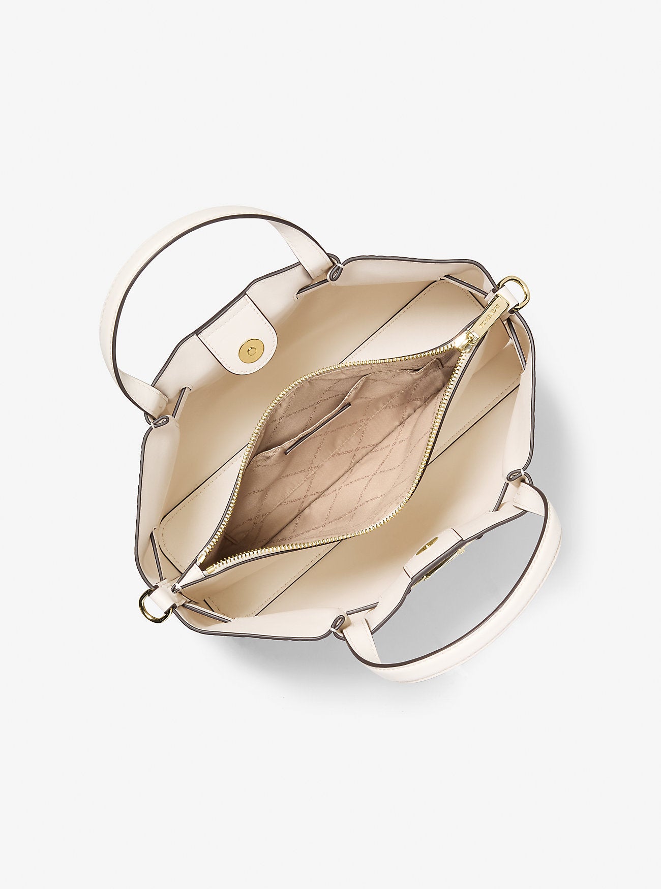 Carson Medium Crocodile Embossed Satchel Lt Cream Lt Cream