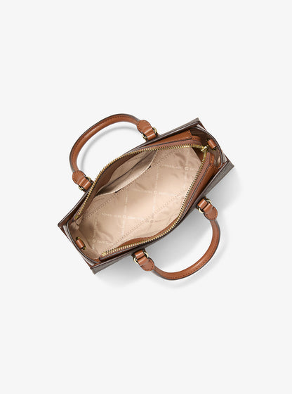 Arden Small Signature Logo Messenger Bag Brown Brown