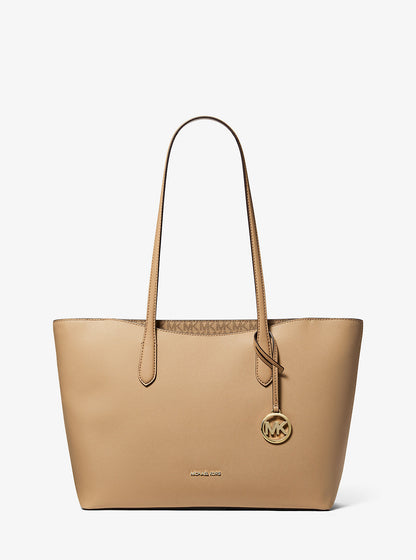 Arden Large Top-Zip Tote Bag Camel Camel