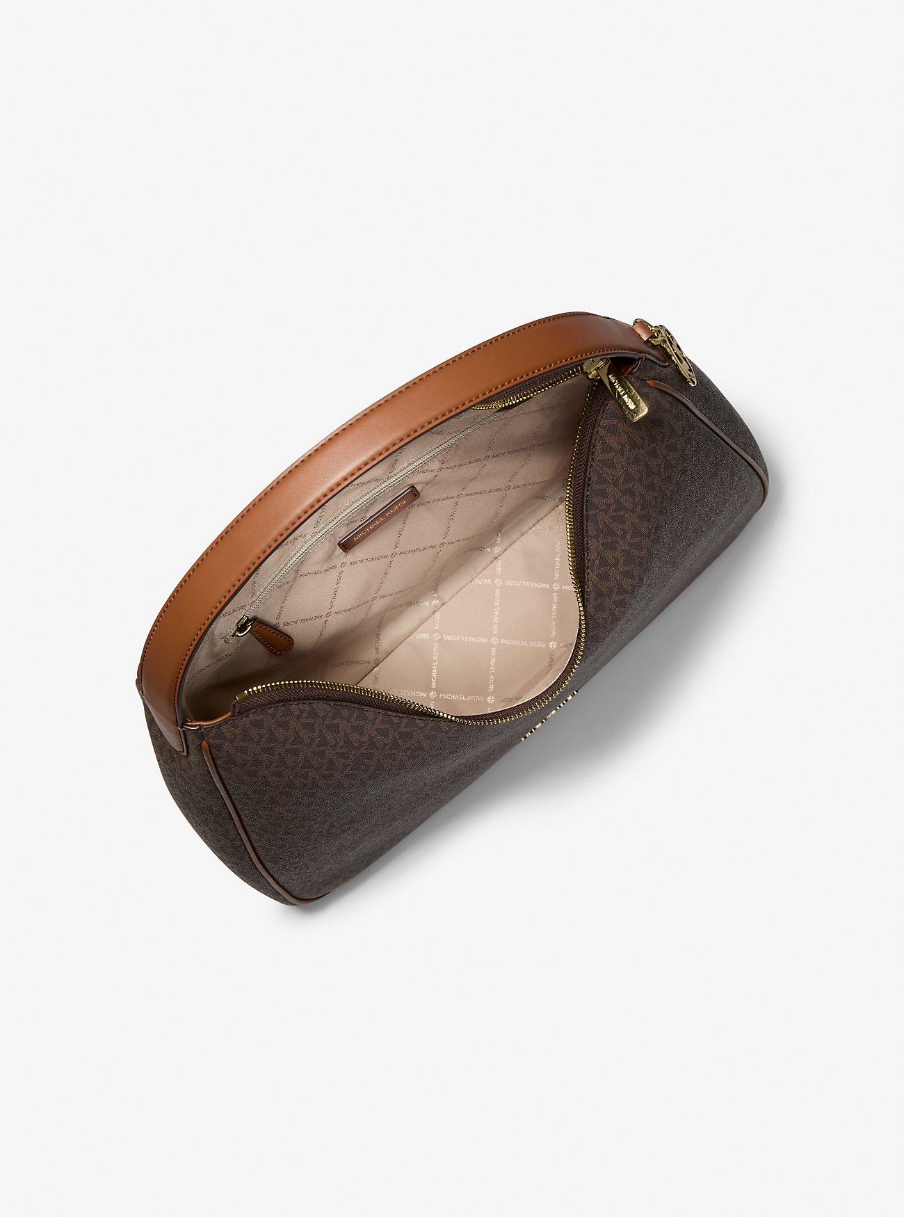 Nayla Medium Signature Logo Shoulder Bag Brown Brown