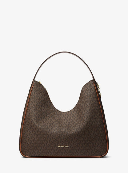 Nayla Medium Signature Logo Shoulder Bag Brown Brown