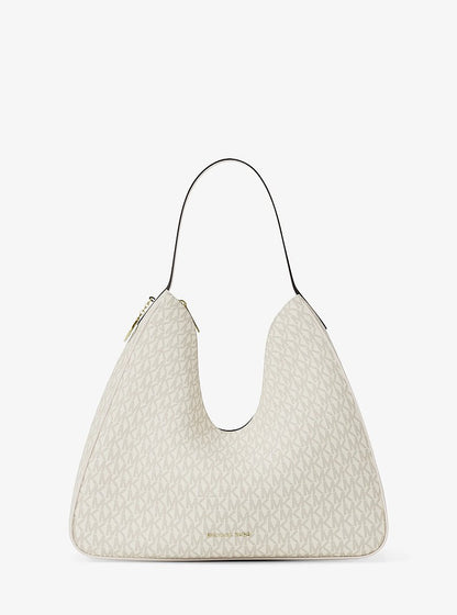 Nayla Medium Signature Logo Shoulder Bag Lt Crm Multi Lt Crm Multi