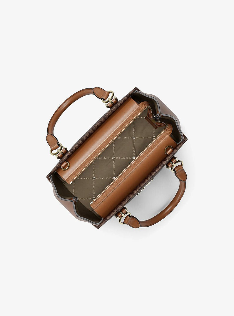 Marilyn Small Signature Logo Messenger Bag Brown Brown