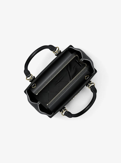 Marilyn Small Leather Satchel Black Black