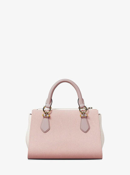 Marilyn Small Color-Block Saffiano Leather Messenger Bag Pwd Blsh Mlt Pwd Blsh Mlt