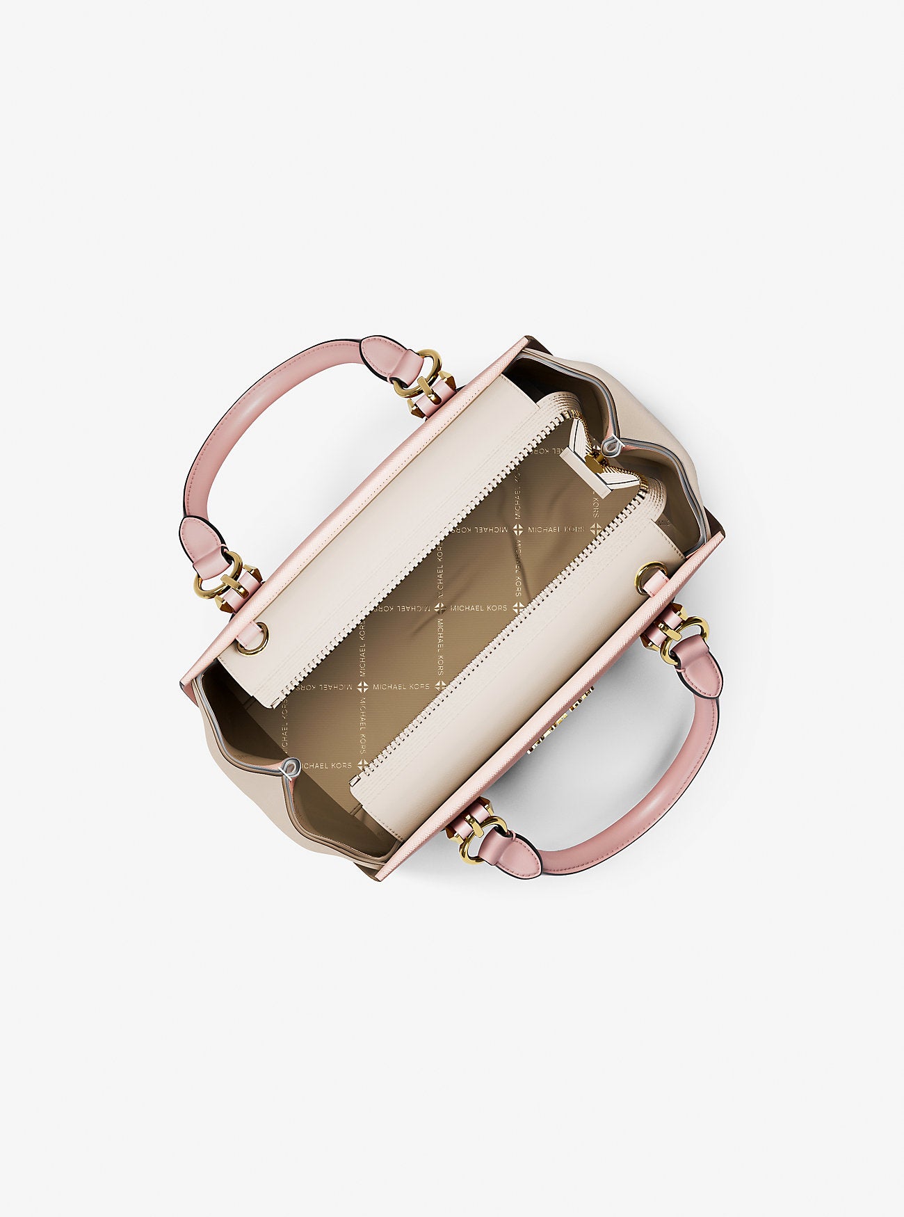 Marilyn Small Color-Block Saffiano Leather Messenger Bag Pwd Blsh Mlt Pwd Blsh Mlt