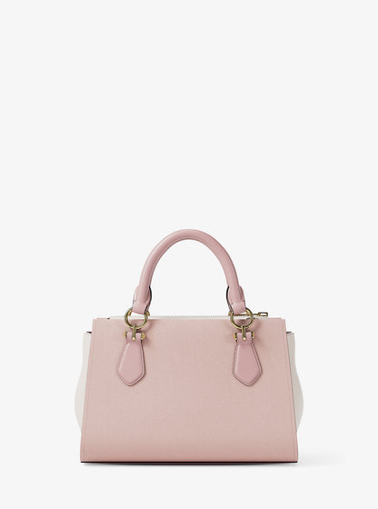 Marilyn Small Color-Block Saffiano Leather Messenger Bag Pwd Blsh Mlt Pwd Blsh Mlt