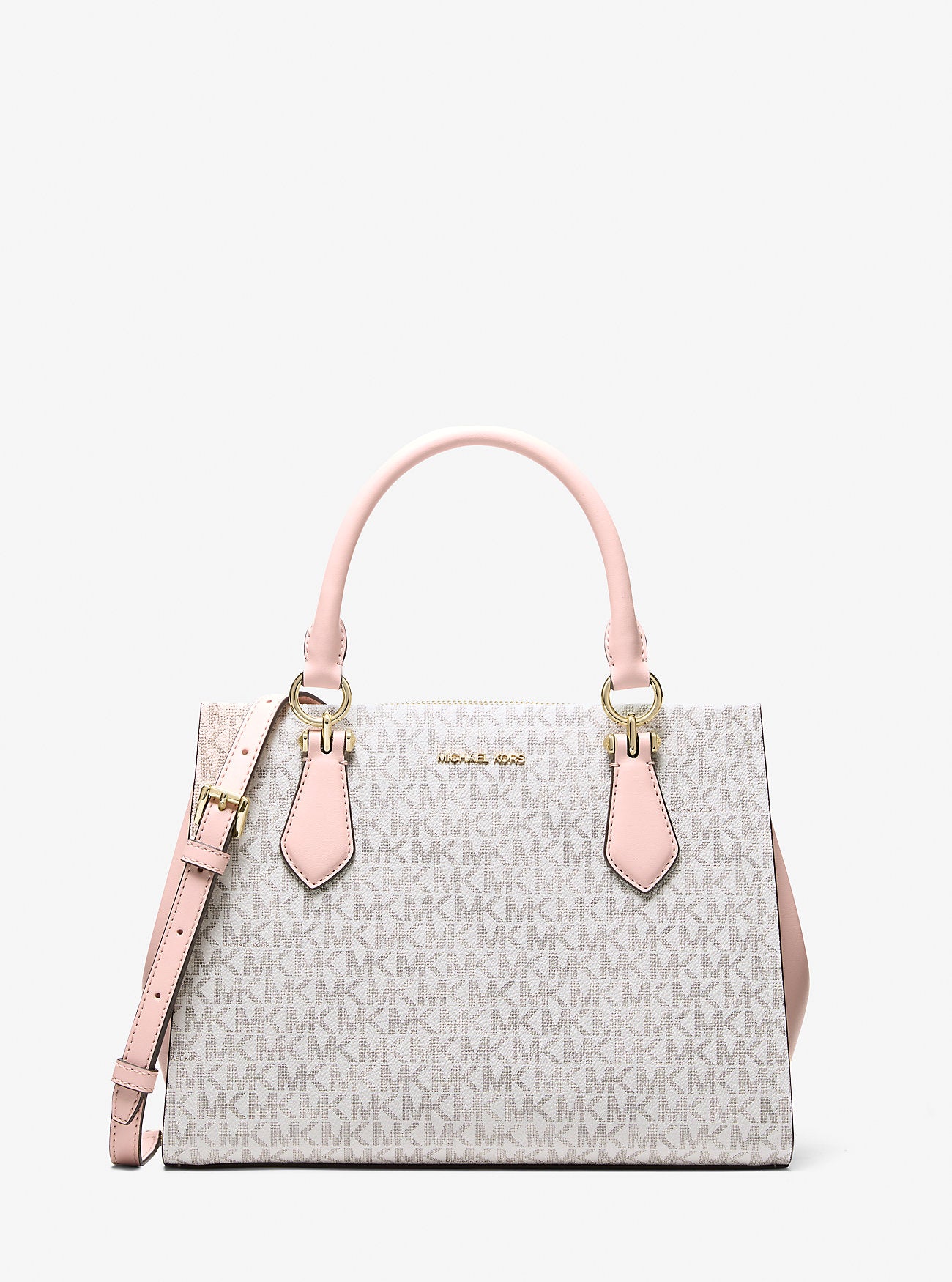 Marilyn Medium Signature Logo Convertible Satchel Pwd Blsh Mlt Pwd Blsh Mlt