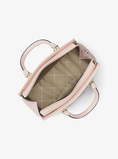 Marilyn Medium Saffiano Leather Satchel Powder Blush Powder Blush
