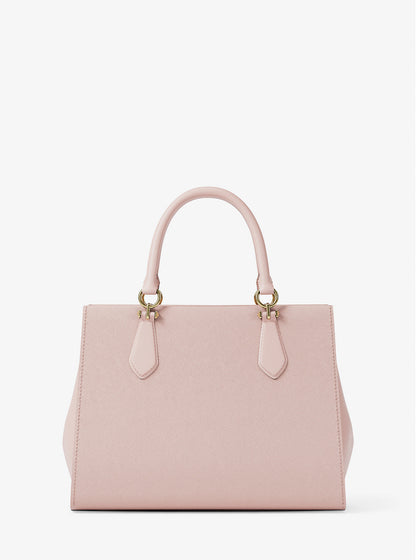 Marilyn Medium Saffiano Leather Satchel Powder Blush Powder Blush