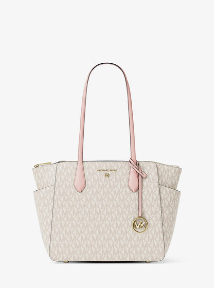 Marilyn Medium Signature Logo Tote Bag Pwd Blsh Mlt Pwd Blsh Mlt