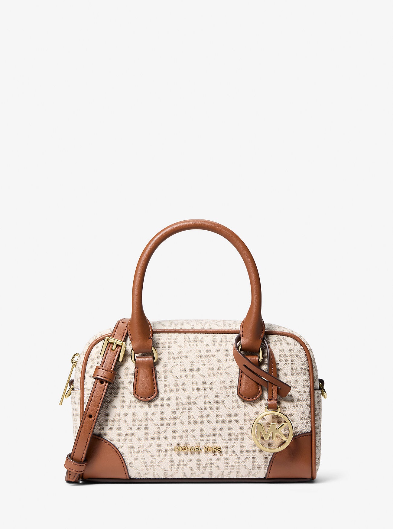 Thompson Extra-Small Signature Logo Convertible Satchel Vanilla Vanilla
