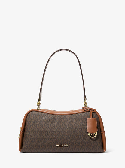 Cecily Medium Signature Logo Shoulder Bag Brown Brown