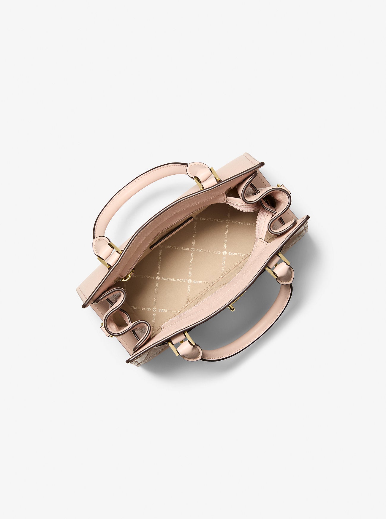 Hamilton Small Patchwork and Snake Embossed Satchel Powder Blush Powder Blush