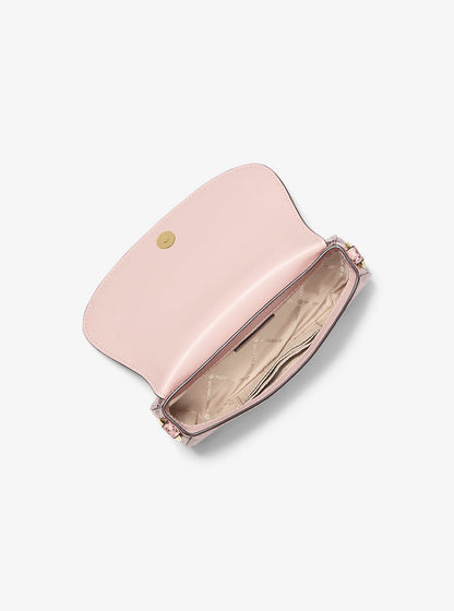 Mila Small Snake Embossed Crossbody Bag Powder Blush Powder Blush