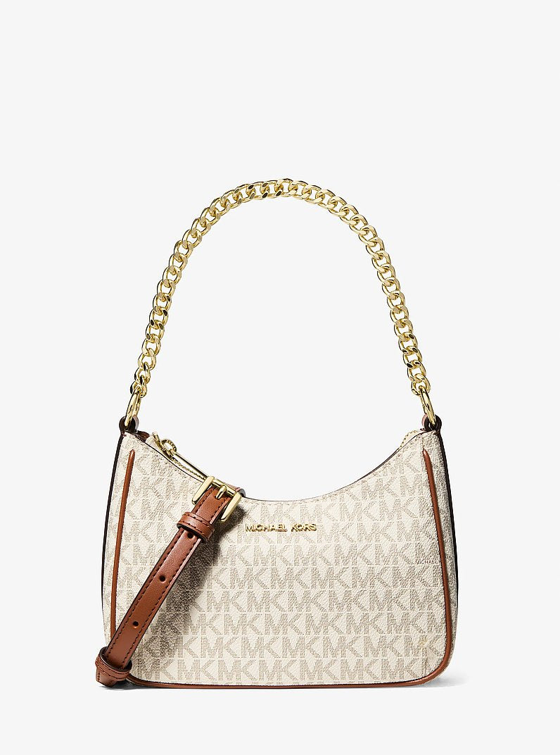 Jet Set Signature Logo Convertible Crossbody Bag Vanilla Vanilla