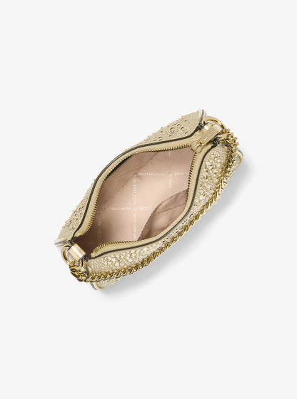 Jet Set Small Embellished Convertible Crossbody Bag Pale Gold Pale Gold