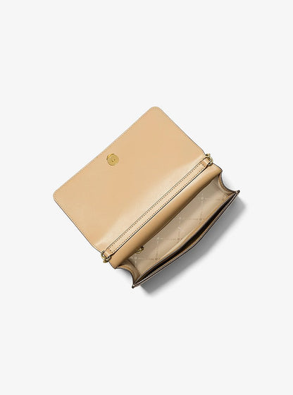 Jet Set Travel Medium Pebbled Leather Crossbody Bag Camel Camel