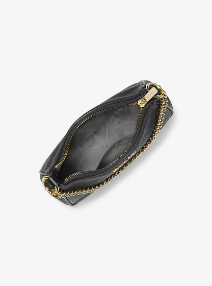 Jet Set Travel Pebbled Leather Convertible Crossbody Bag Black Black