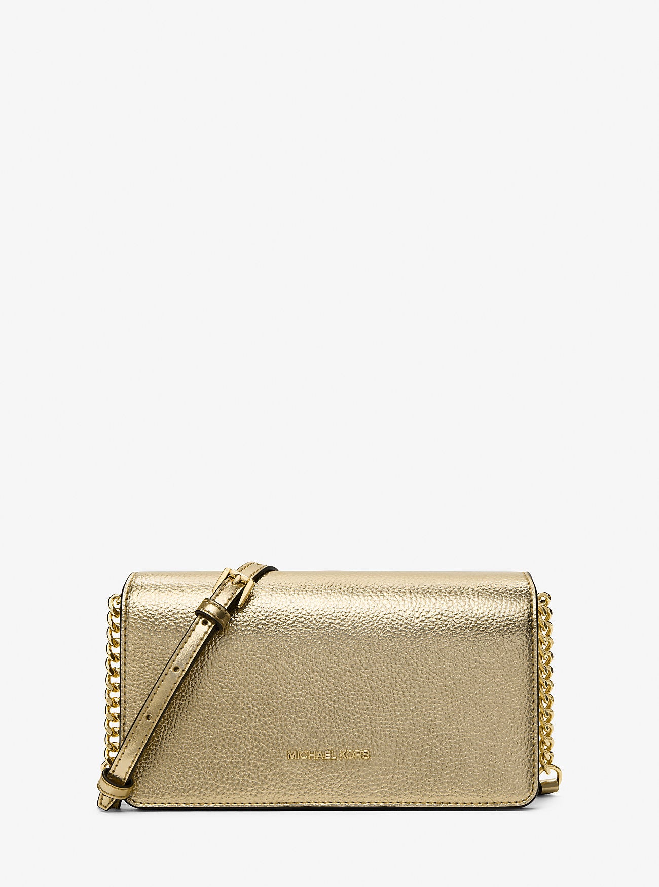 Jet Set Travel Medium Metallic Crossbody Bag Pale Gold Pale Gold