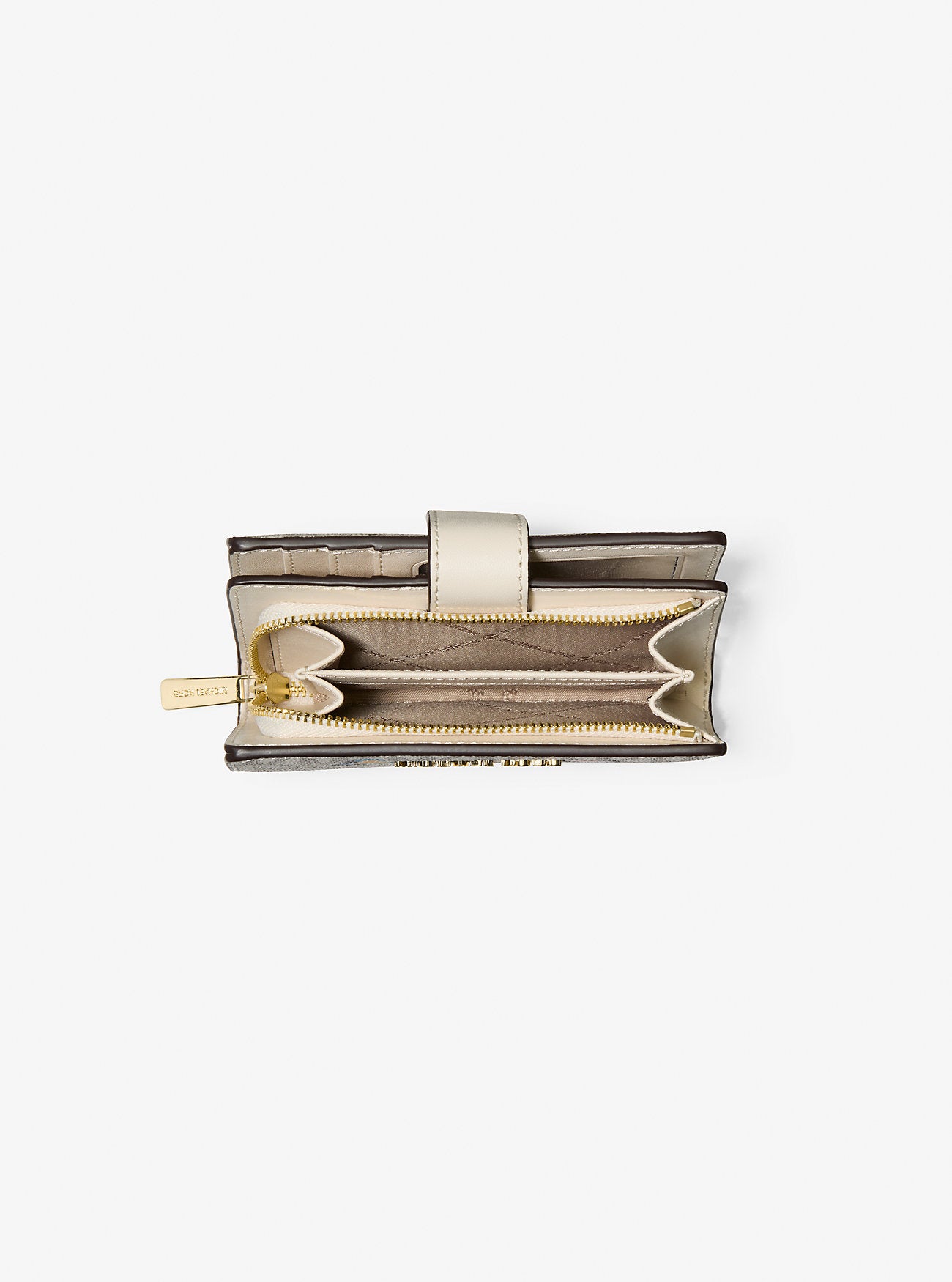 Jet Set Medium Printed Signature Logo Wallet Lt Crm Multi Lt Crm Multi