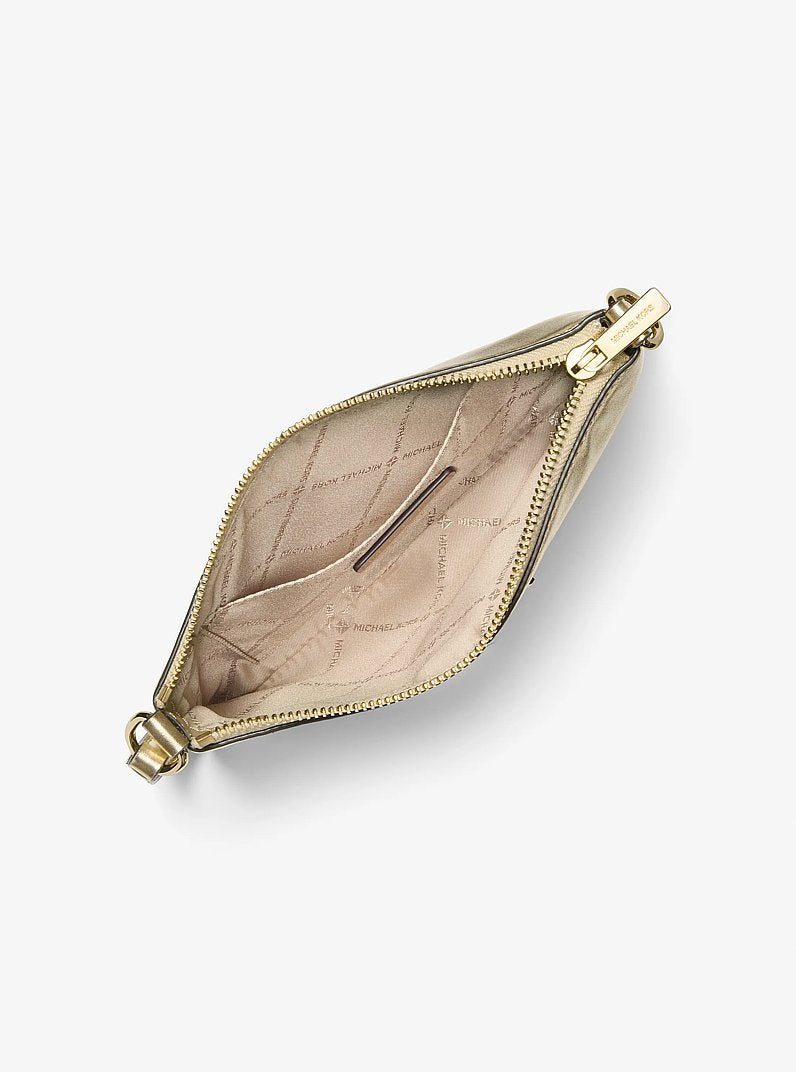 Jet Set Small Metallic Wristlet Pale Gold Pale Gold