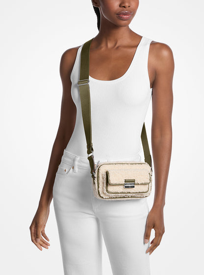 Bradshaw Extra-Small Faux Shearling Camera Crossbody Bag Olive Olive