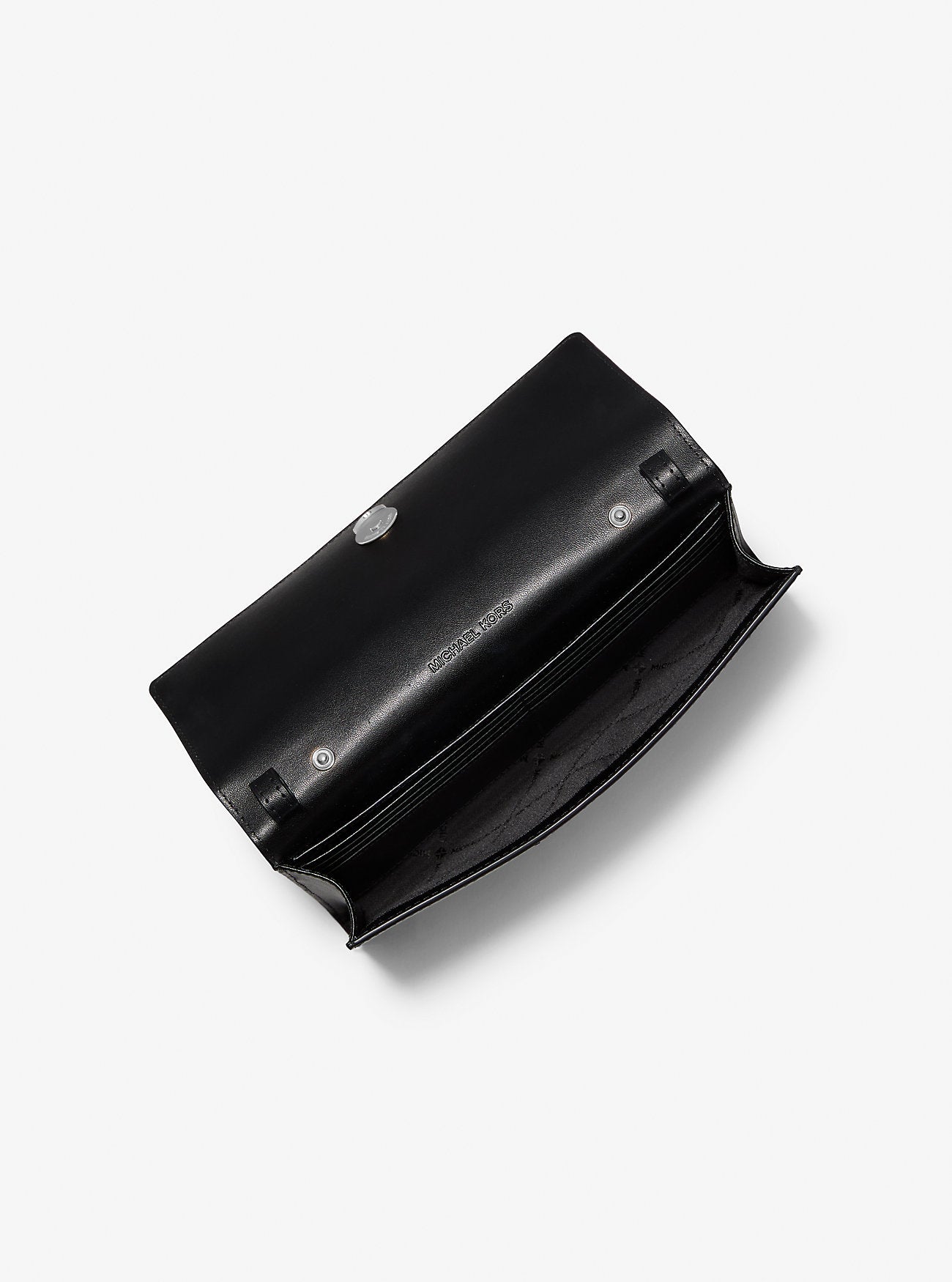 Carson Large Leopard Print Calf Hair Convertible Crossbody Bag Black Black