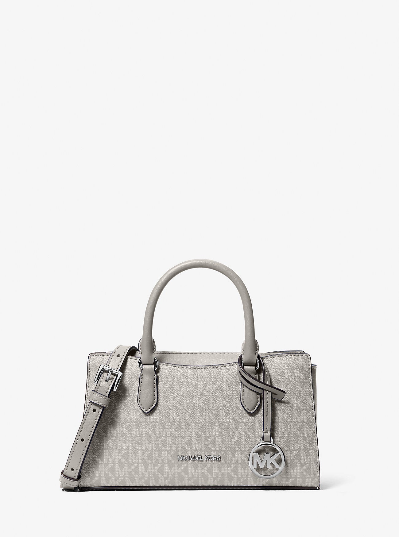 Arden Small Signature Logo Messenger Bag Pearl Grey Pearl Grey