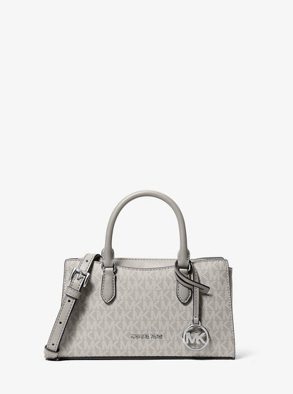 Arden Small Signature Logo Messenger Bag Pearl Grey Pearl Grey