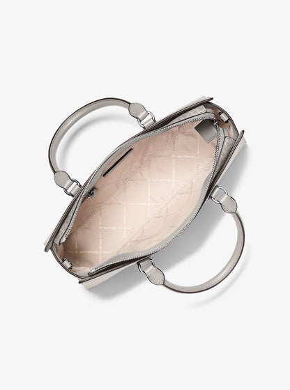 Arden Medium Top-Zip Satchel Pearl Grey Pearl Grey