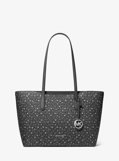 Arden Large Printed Signature Logo Tote Bag Black Black