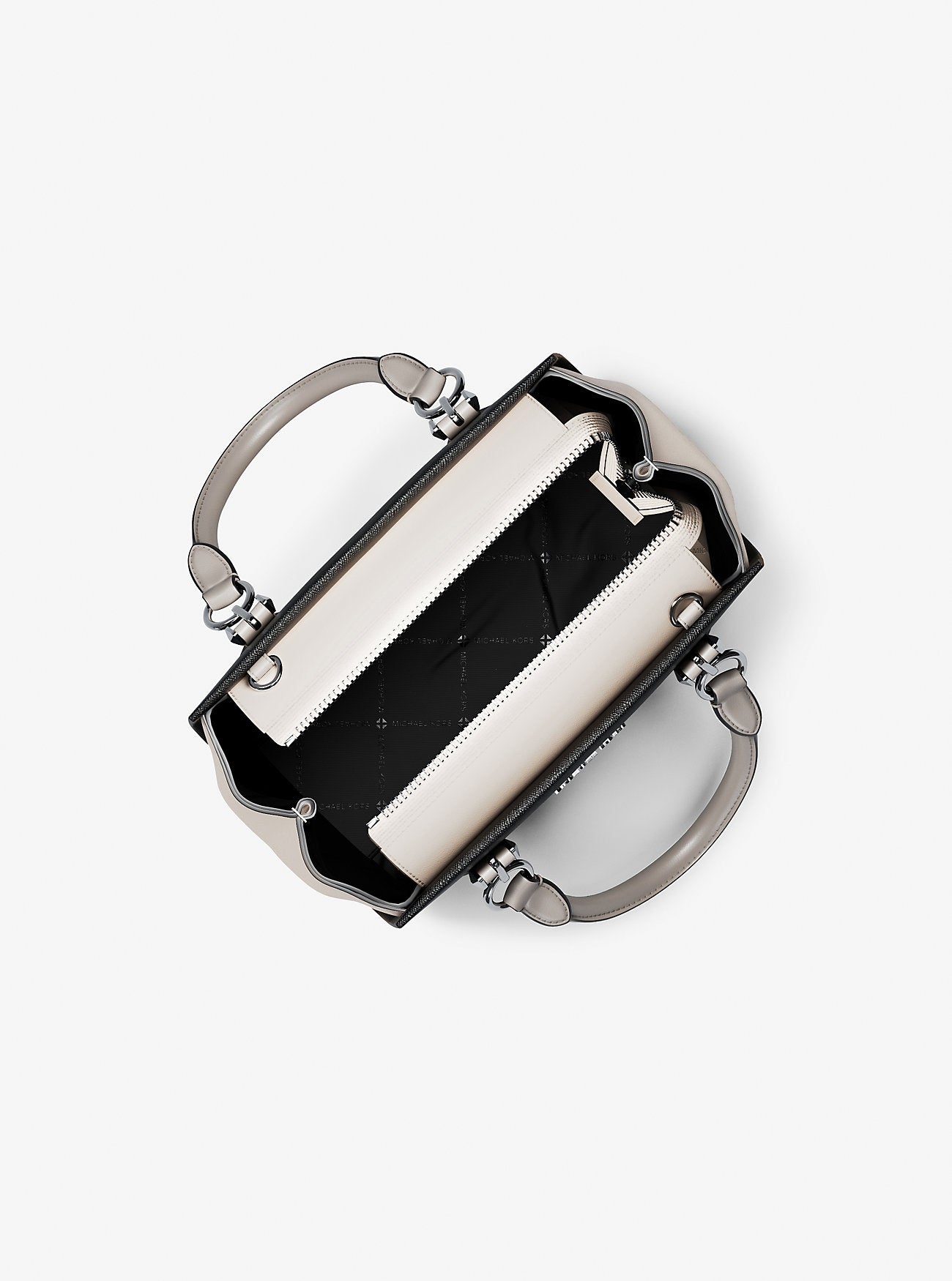 Marilyn Small Color-Block Saffiano Leather Messenger Bag Black Combo Black Combo