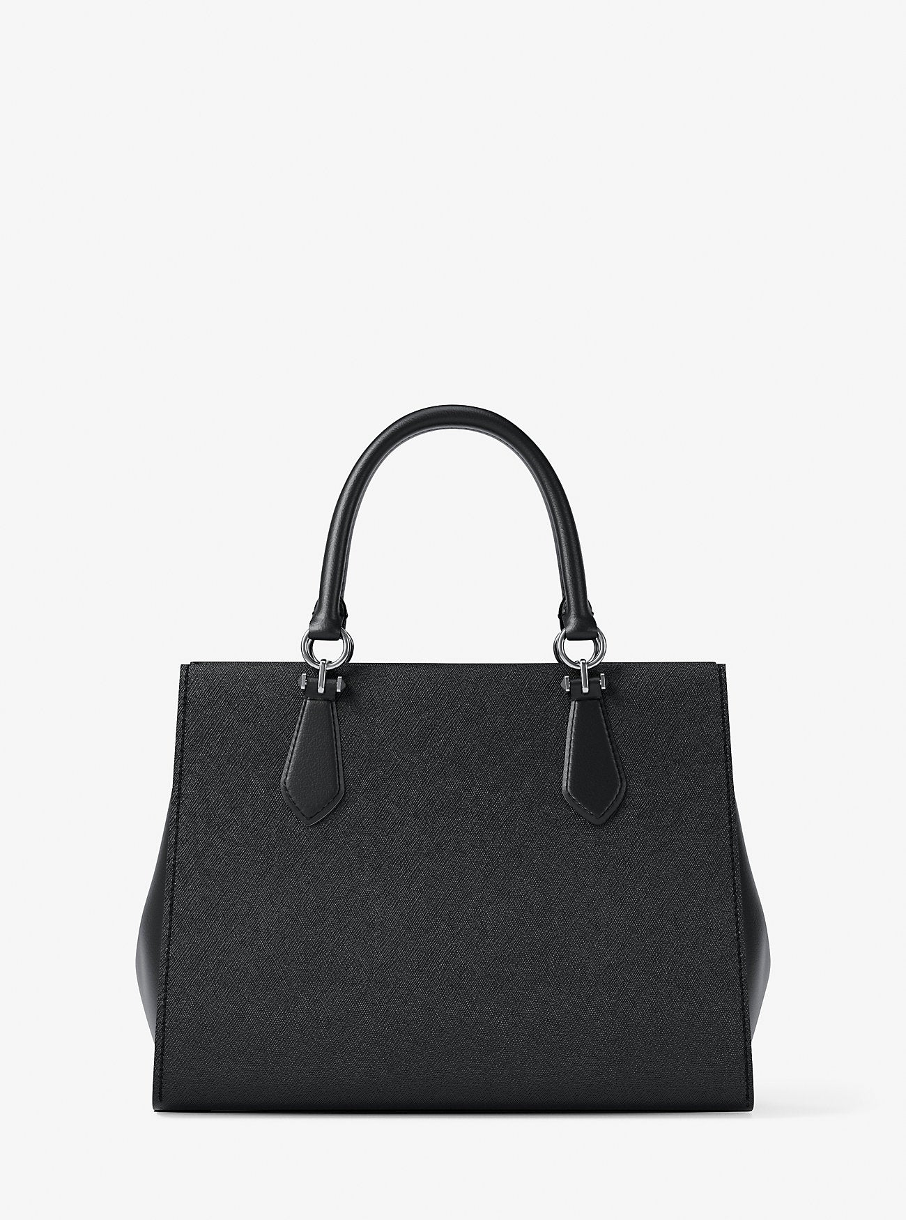 Marilyn Medium Saffiano Leather Satchel Black Black