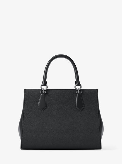 Marilyn Medium Saffiano Leather Satchel Black Black