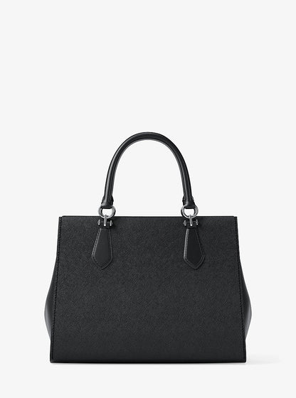 Marilyn Medium Saffiano Leather Satchel Black Black
