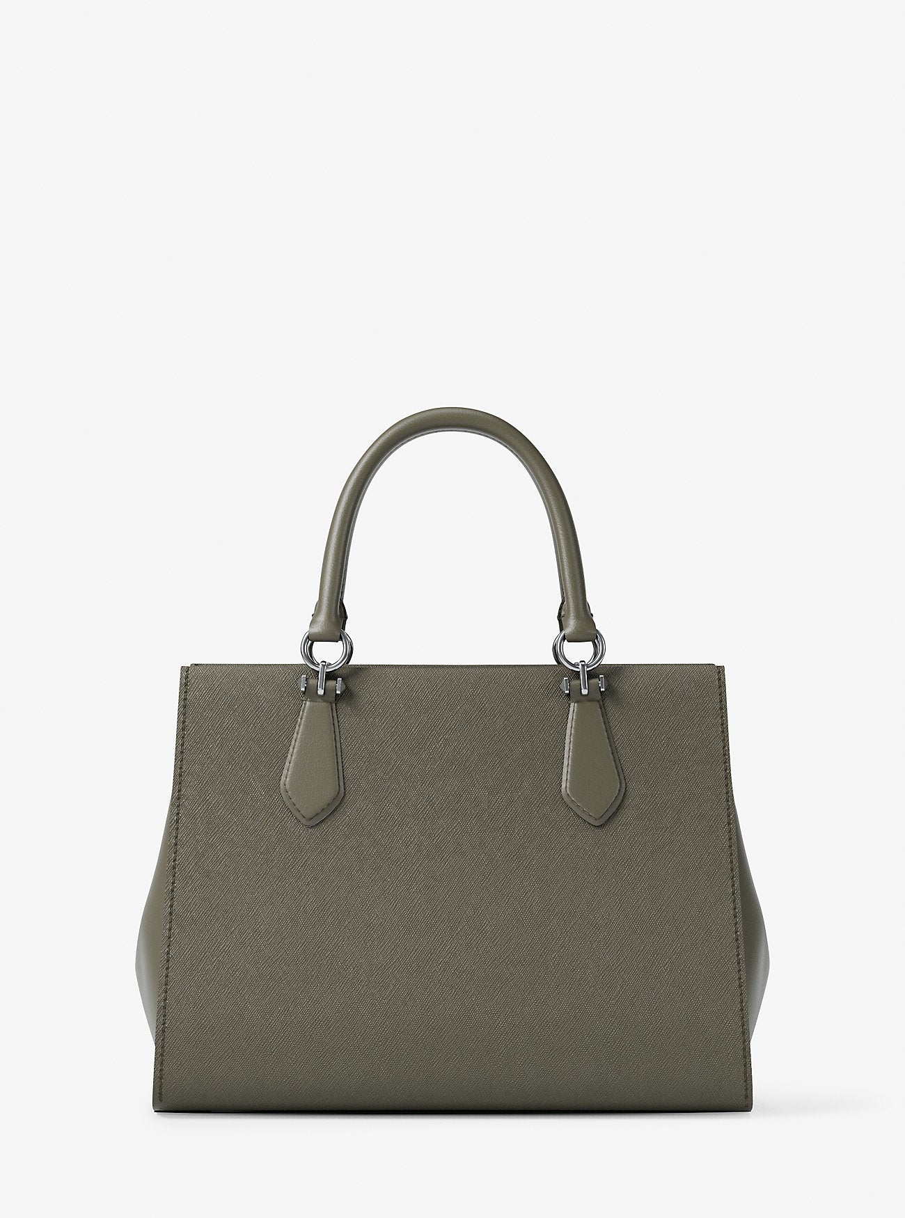 Marilyn Medium Saffiano Leather Satchel Olive Olive