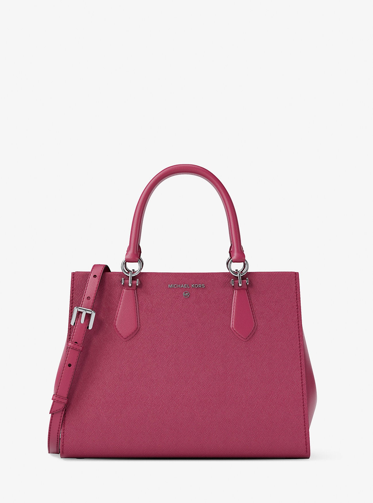 Marilyn Medium Saffiano Leather Satchel Dk Raspberry Dk Raspberry