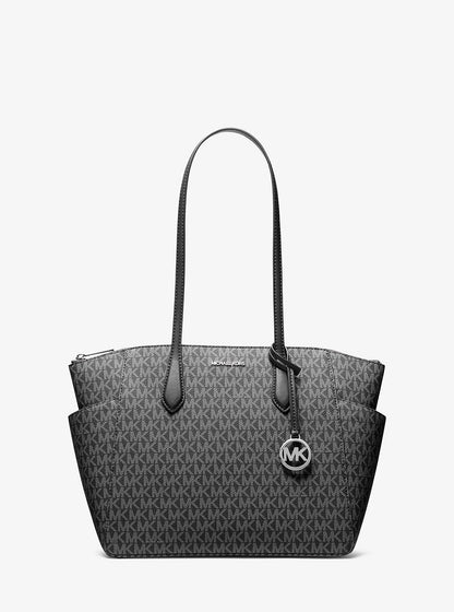 Marilyn Medium Signature Logo Tote Bag Black Black